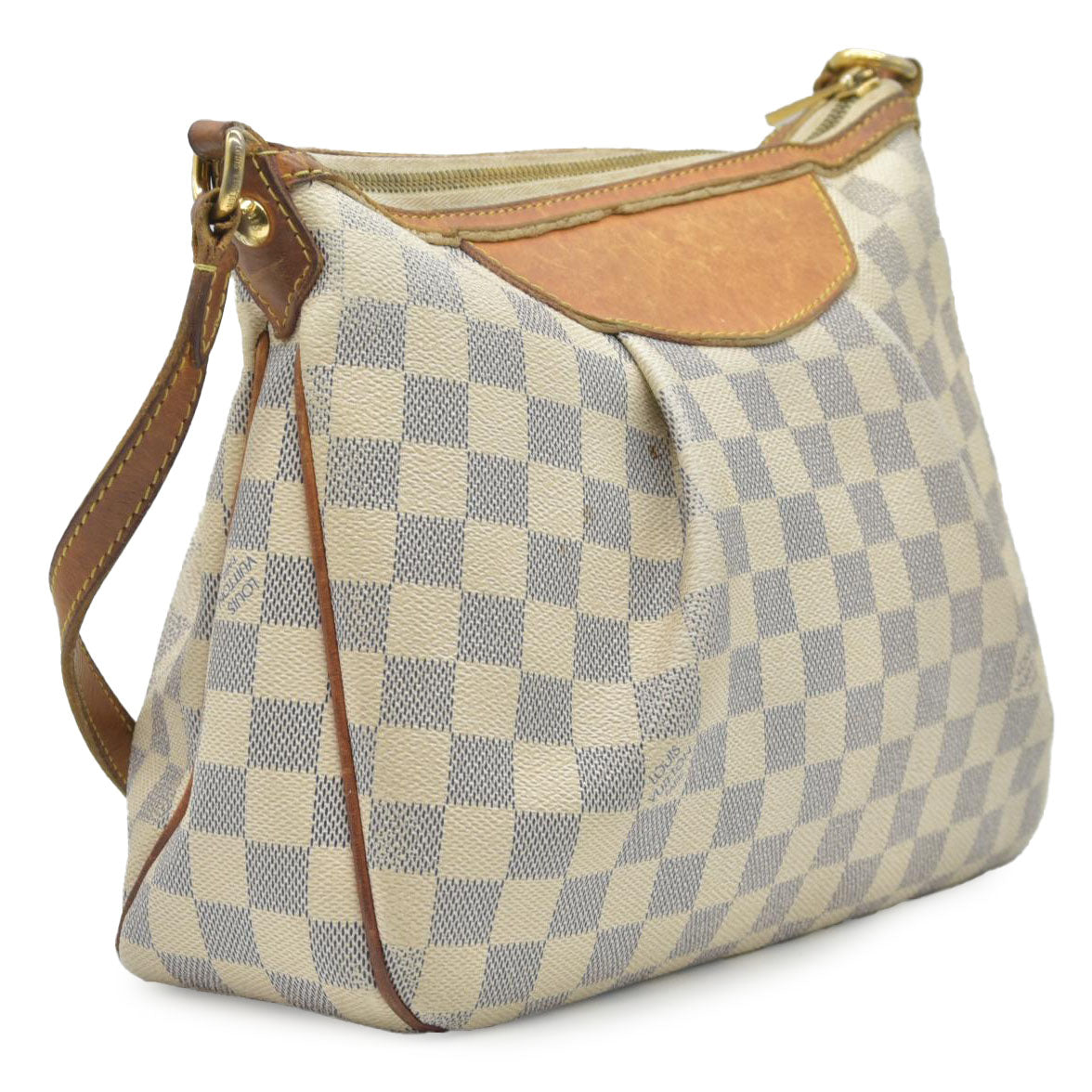 $1270 2012 Louis Vuitton Damier Azur Siracusa PM MI0142