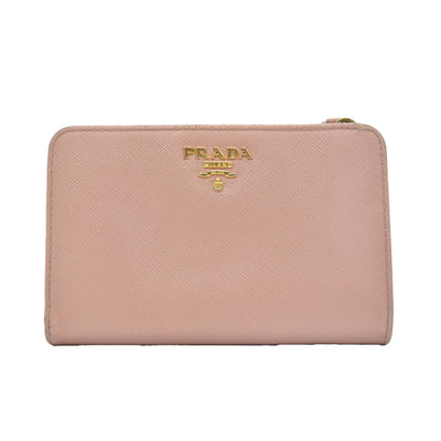 $650 PRADA Saffiano Compact Wallet Pink CONSIGNMENT