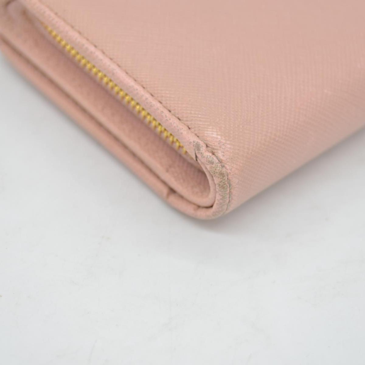 $650 PRADA Saffiano Compact Wallet Pink CONSIGNMENT
