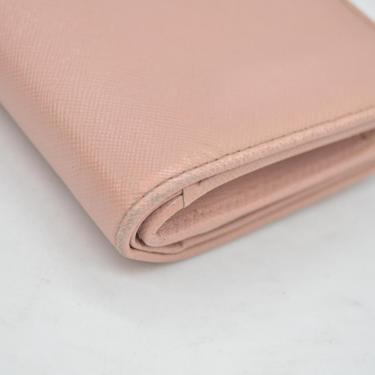 $650 PRADA Saffiano Compact Wallet Pink CONSIGNMENT