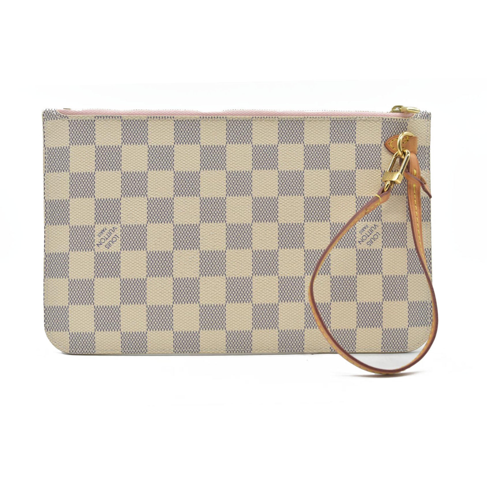 Louis Vuitton Damier Azur Neverfull GM MM Pochette FL3167 Rose Ballerine
