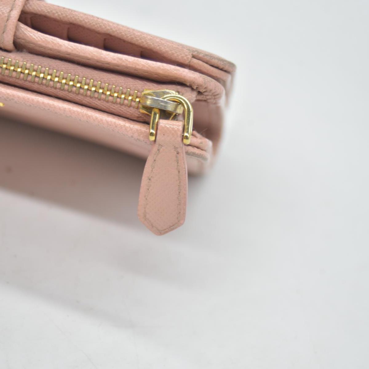 $650 PRADA Saffiano Compact Wallet Pink CONSIGNMENT