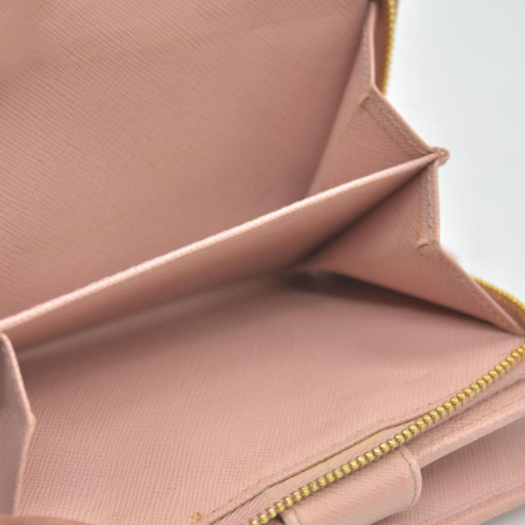 $650 PRADA Saffiano Compact Wallet Pink CONSIGNMENT