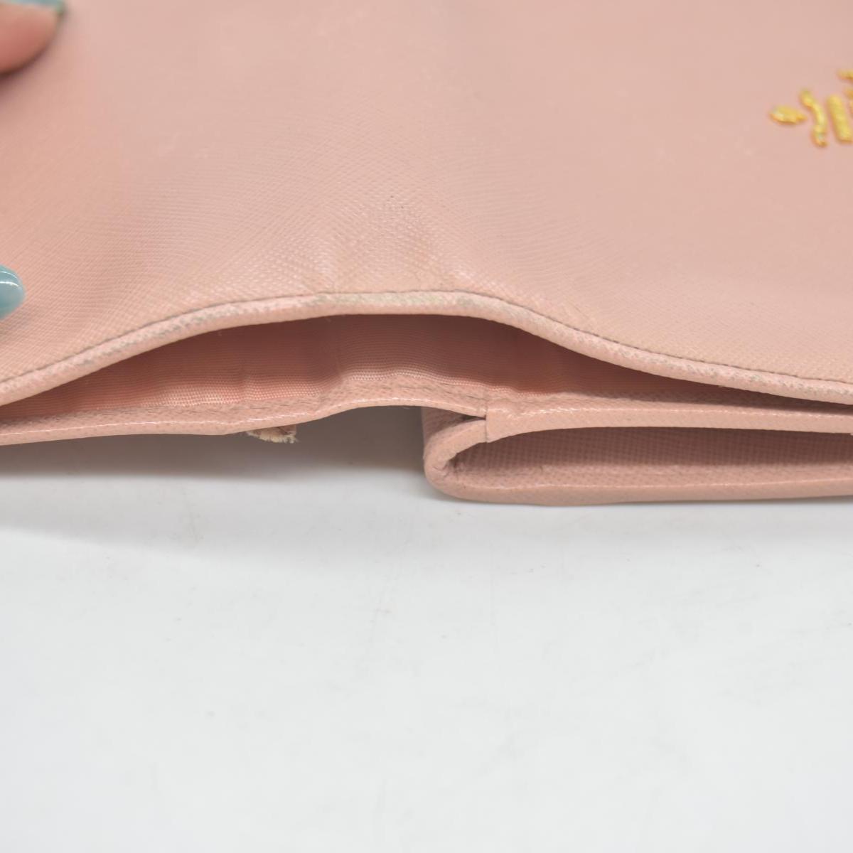 $650 PRADA Saffiano Compact Wallet Pink CONSIGNMENT