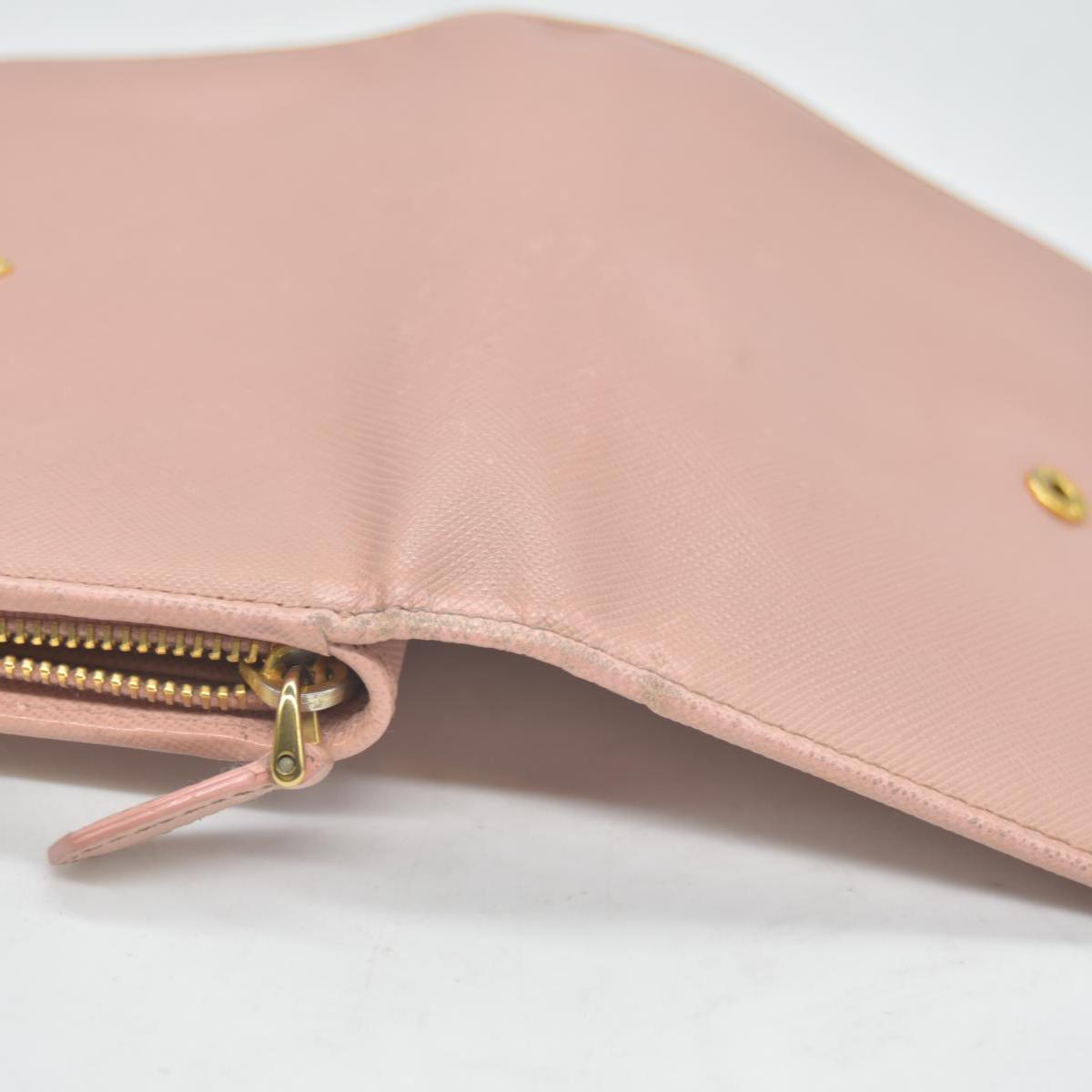 $650 PRADA Saffiano Compact Wallet Pink CONSIGNMENT