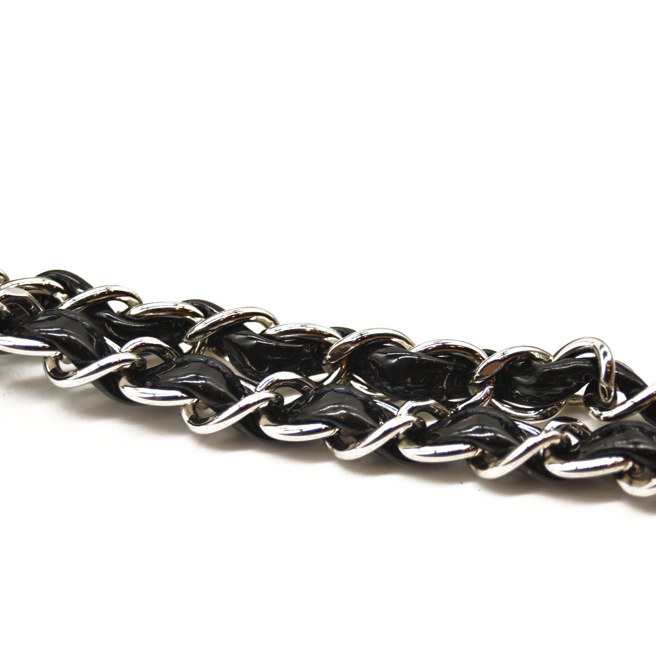 Chanel Patent Chevron Quilted Medium Double Flap Black