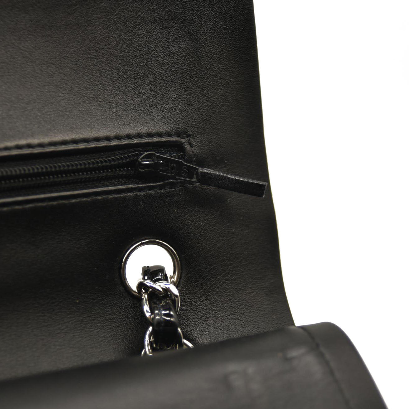 Chanel Patent Chevron Quilted Medium Double Flap Black