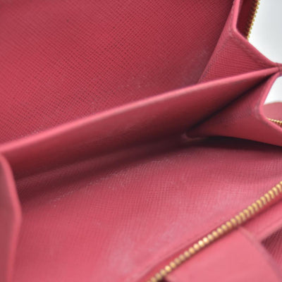 $650 PRADA Saffiano Compact Wallet Pink CONSIGNMENT