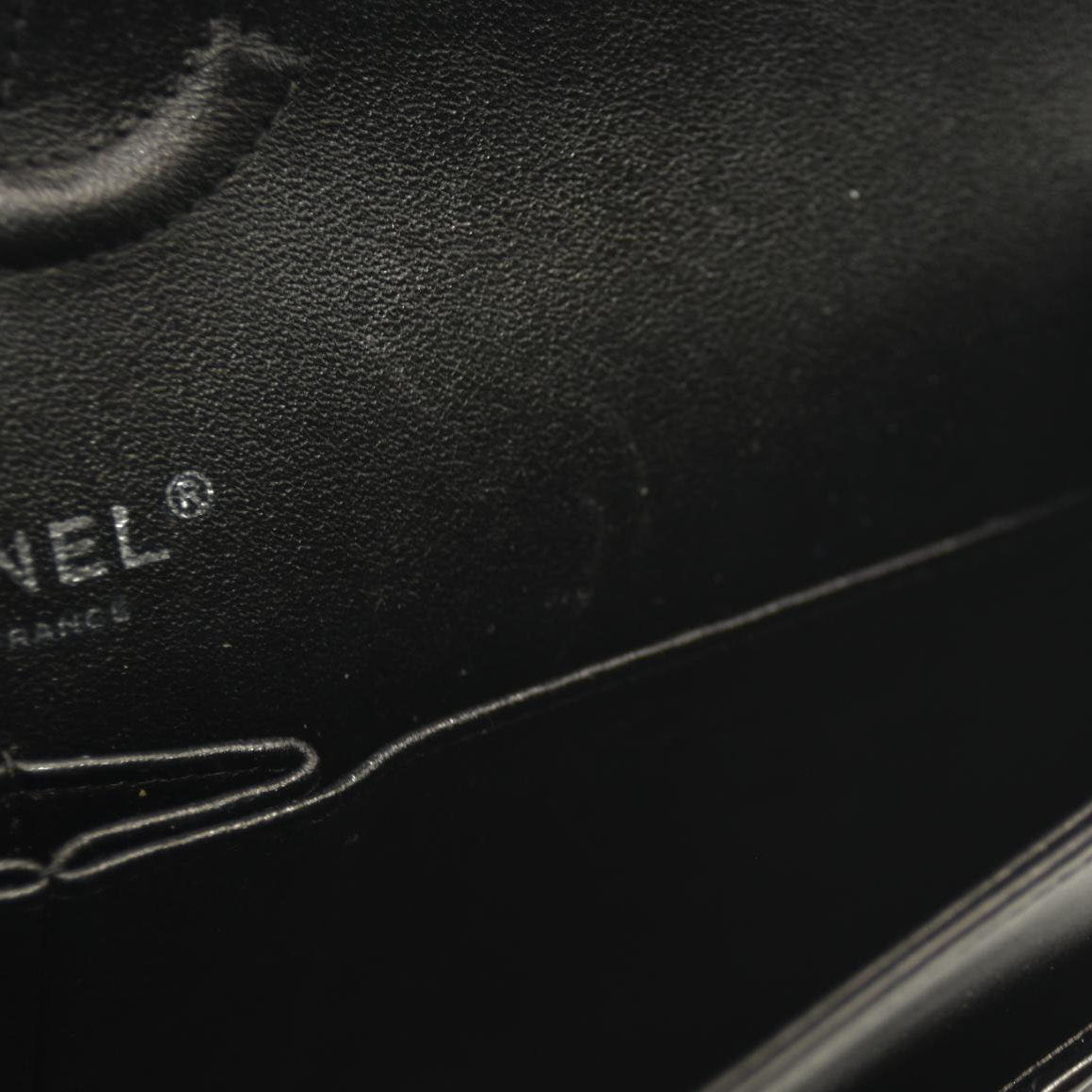 Chanel Patent Chevron Quilted Medium Double Flap Black