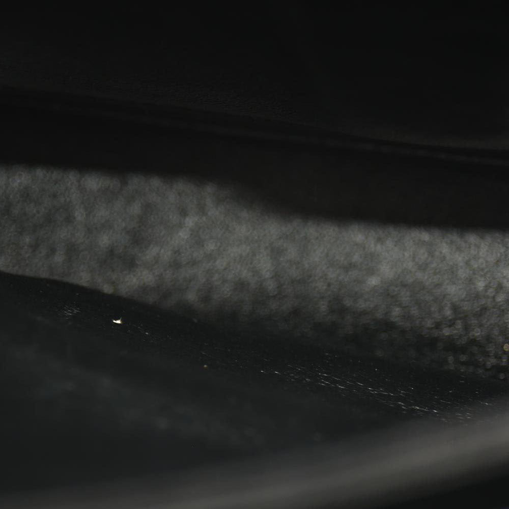 Chanel Patent Chevron Quilted Medium Double Flap Black