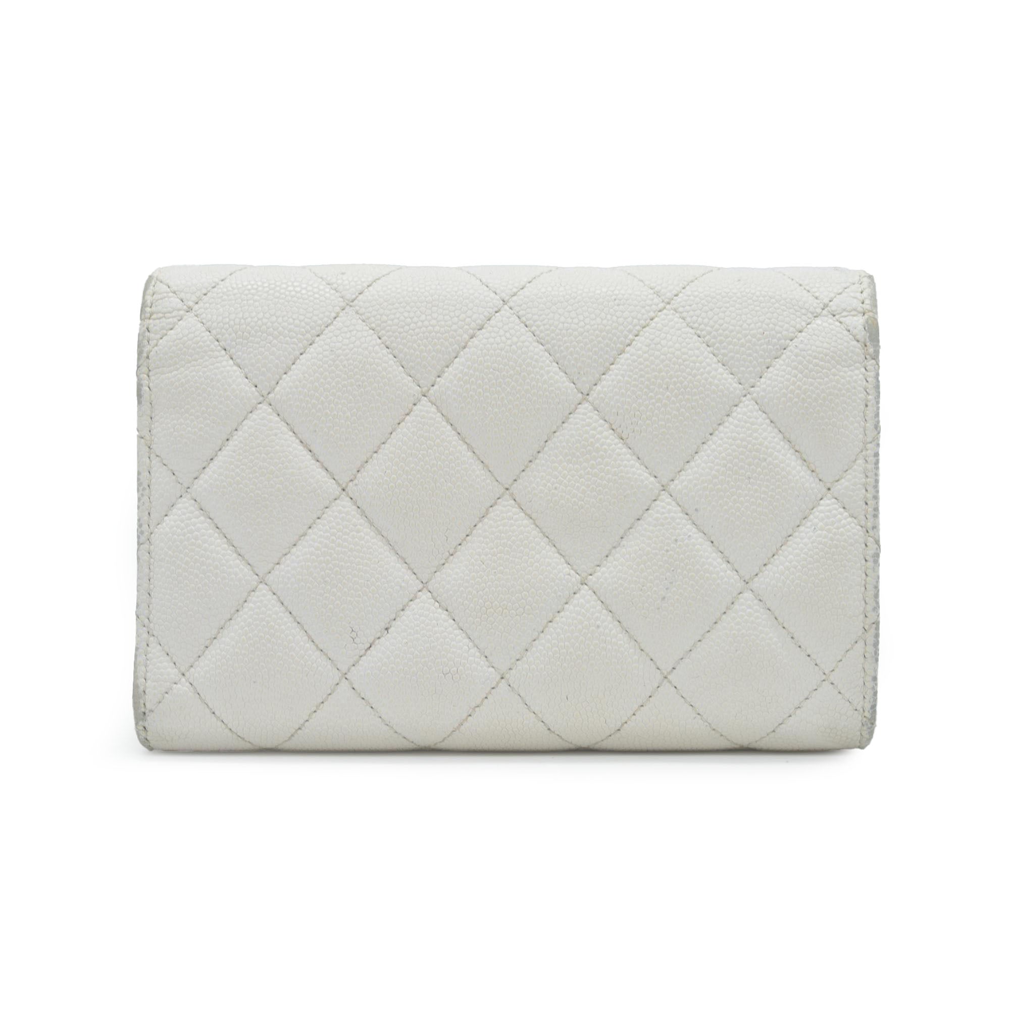 Chanel  Flap Trifold Interlocking CC Logo Wallet