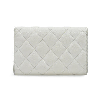 Chanel  Flap Trifold Interlocking CC Logo Wallet