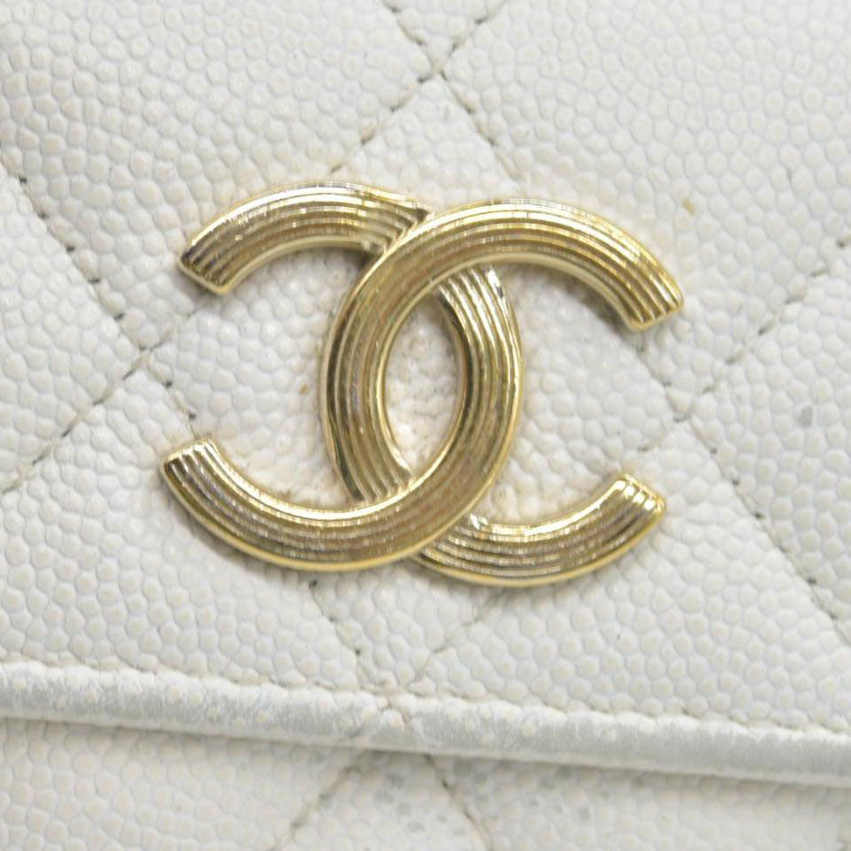 Chanel  Flap Trifold Interlocking CC Logo Wallet