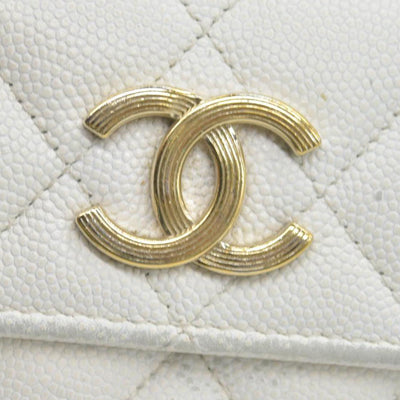 Chanel  Flap Trifold Interlocking CC Logo Wallet