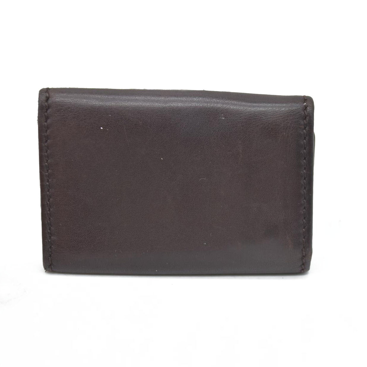 GUCCI Double G Leather 6 Ring Key Case Brown