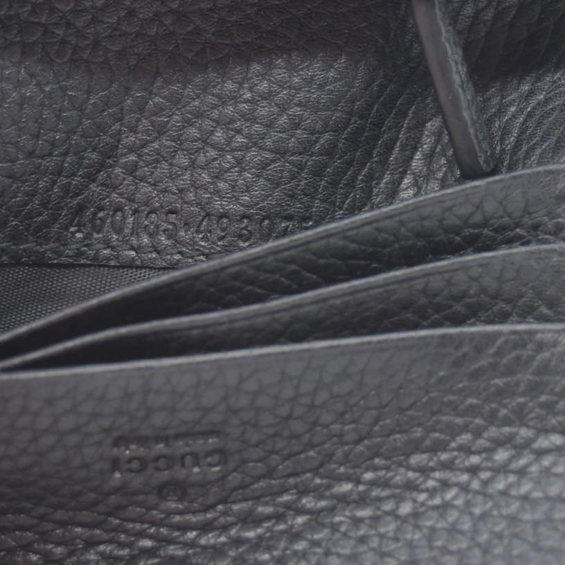 $550 2019 Gucci Calfskin Blind for Love Card Case Black CONSIGNMENT