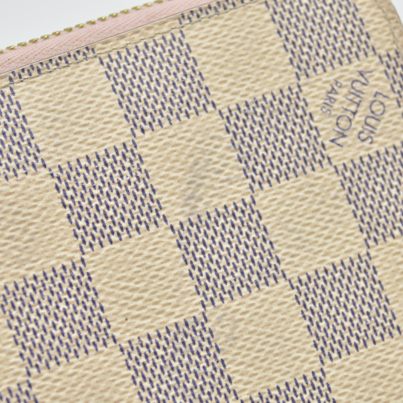 $915 2019 Louis Vuitton Damier Azur Zippy Wallet Rose Ballerine SD0159