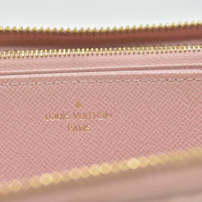 $915 2019 Louis Vuitton Damier Azur Zippy Wallet Rose Ballerine SD0159