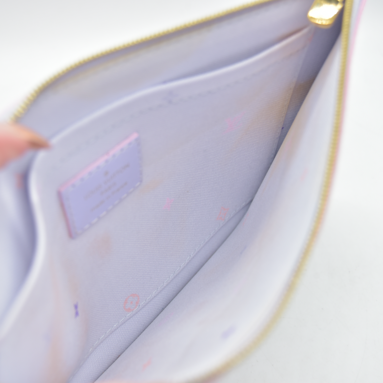 RFID Louis Vuitton Monogram Spring In The City Neverfull MM GM Pochette Sunrise Pastel