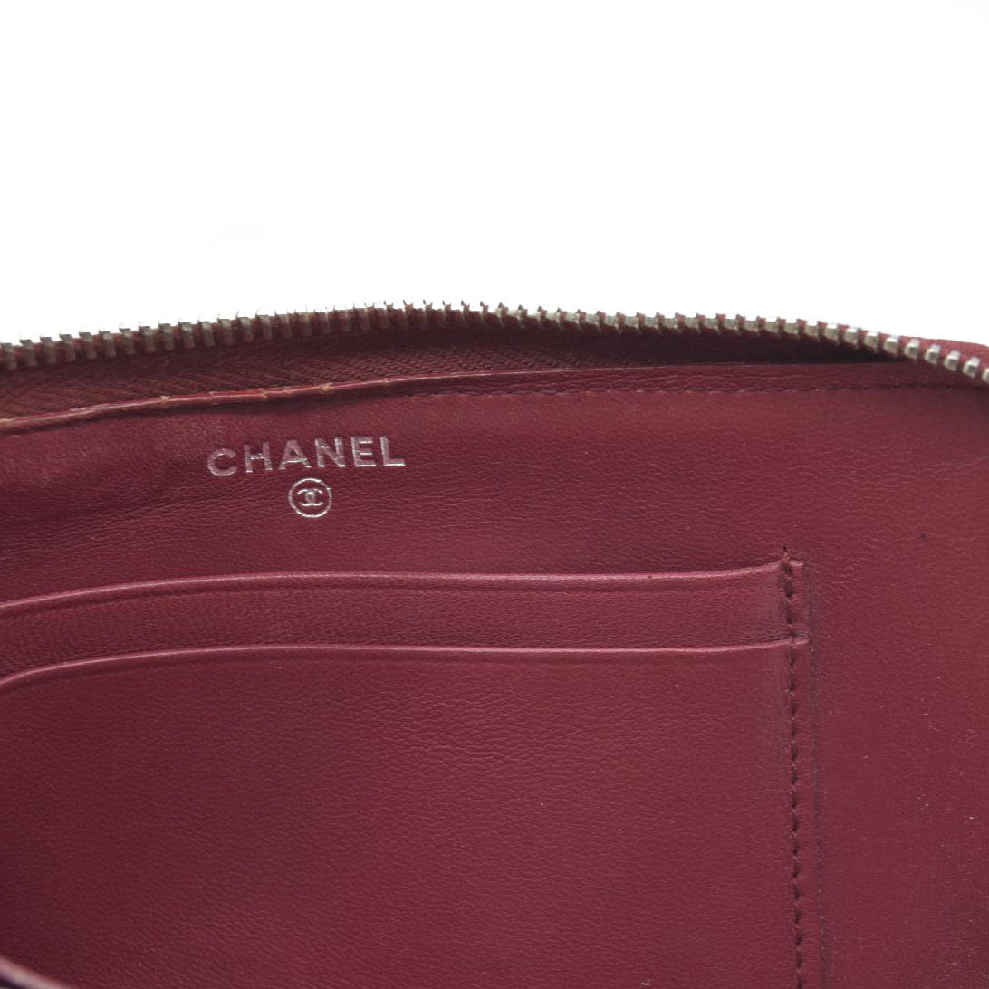 Chanel Long Quilted Charm Wallet CC Navy Blue CONSIGNMENT