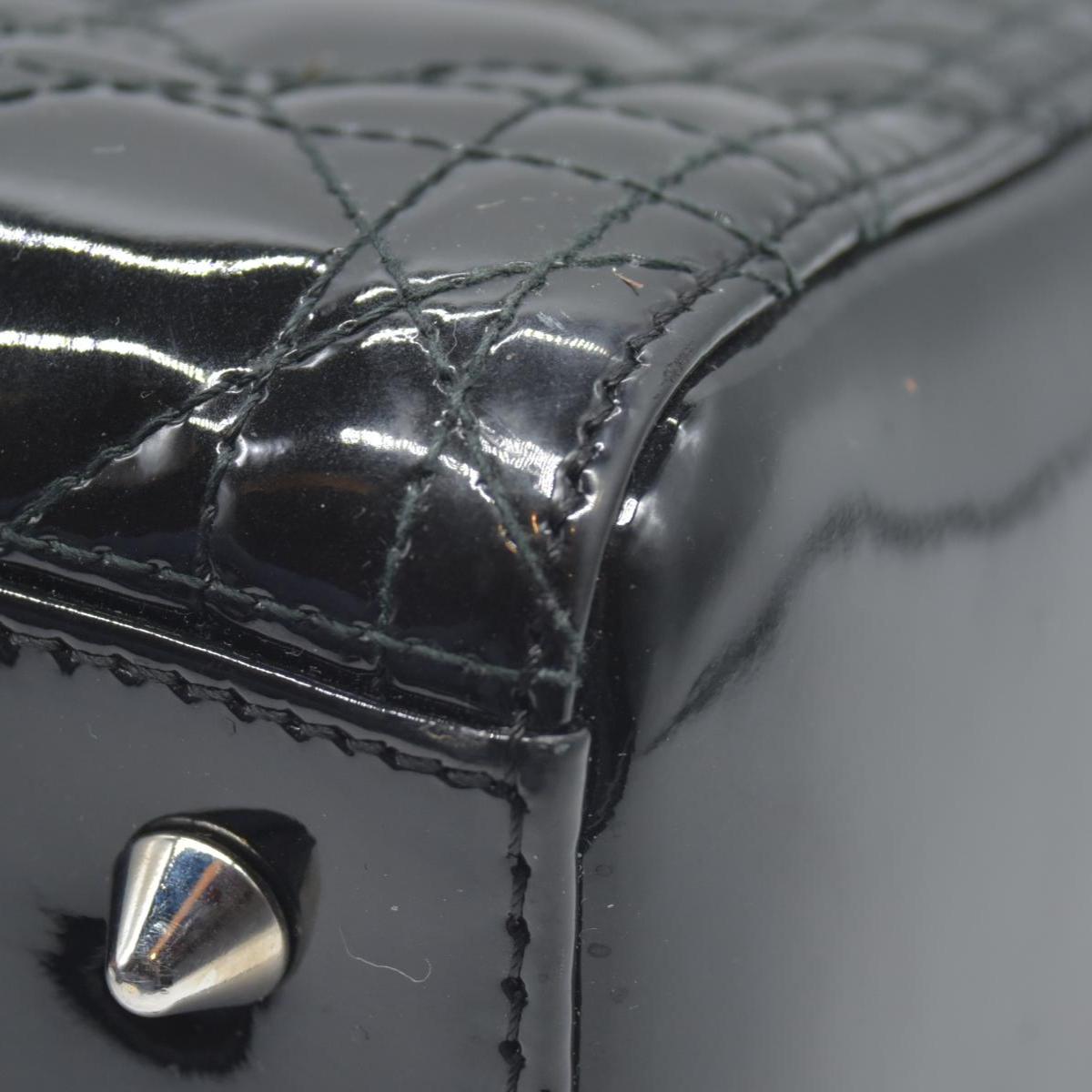 $6700 CHRISTIAN DIOR Cannage Medium Lady Dior Black