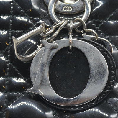 $6700 CHRISTIAN DIOR Cannage Medium Lady Dior Black