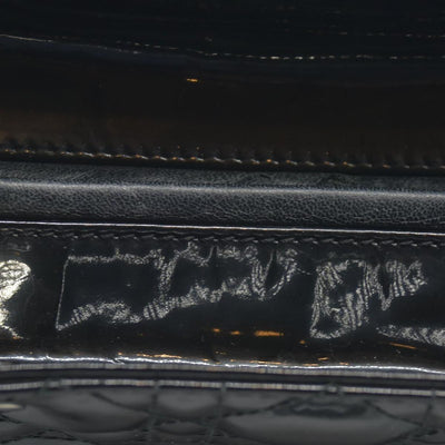 $6700 CHRISTIAN DIOR Cannage Medium Lady Dior Black