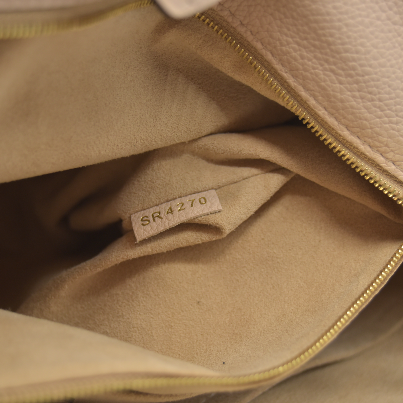 $4700 2020 Louis Vuitton Calfskin Monogram On My Side MM Laurier Green Toffee Latte Beige