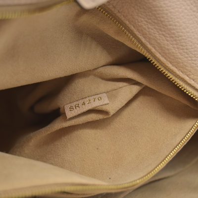 $4700 2020 Louis Vuitton Calfskin Monogram On My Side MM Laurier Green Toffee Latte Beige