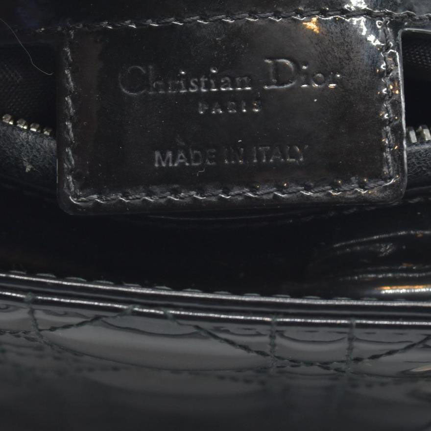 $6700 CHRISTIAN DIOR Cannage Medium Lady Dior Black