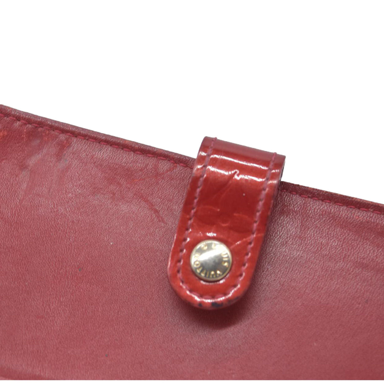 $465 Louis Vuitton  Vernis Small Ring Agenda Cover Pomme D'Amour