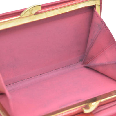 $935 Louis Vuitton Vernis French Purse Wallet Pink Viennois MI1005