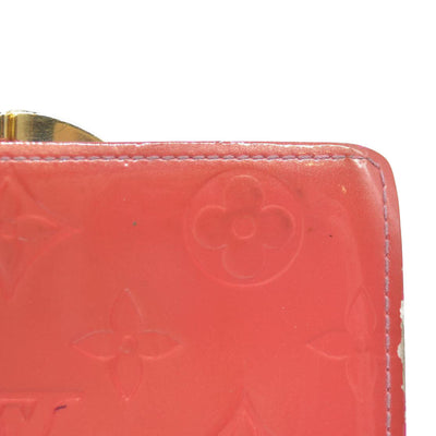 $935 Louis Vuitton Vernis French Purse Wallet Pink Viennois MI1005
