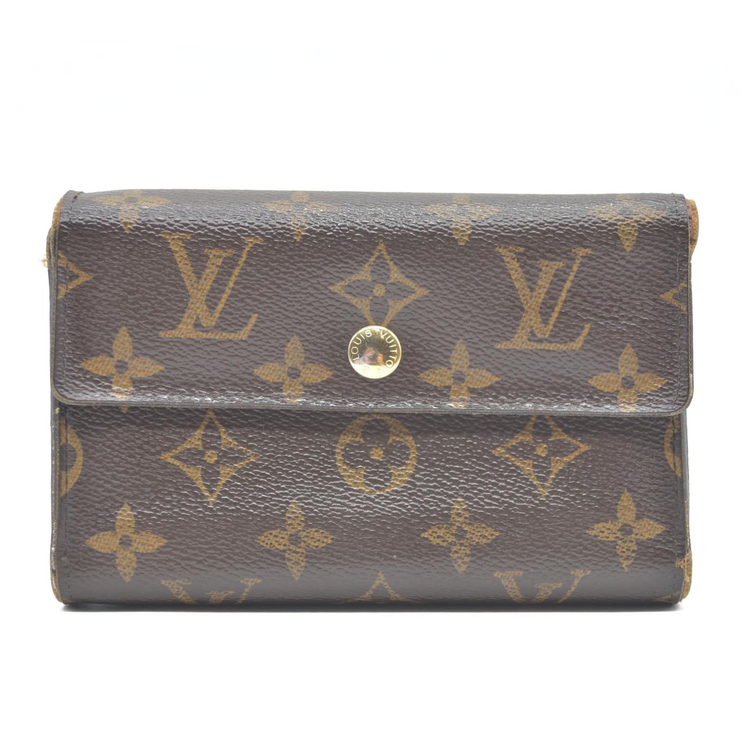 AUCTION $610 LOUIS VUITTON Monogram Alexandra Trifold Wallet CA4098