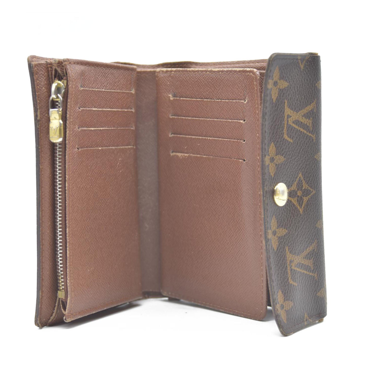AUCTION $610 LOUIS VUITTON Monogram Alexandra Trifold Wallet CA4098