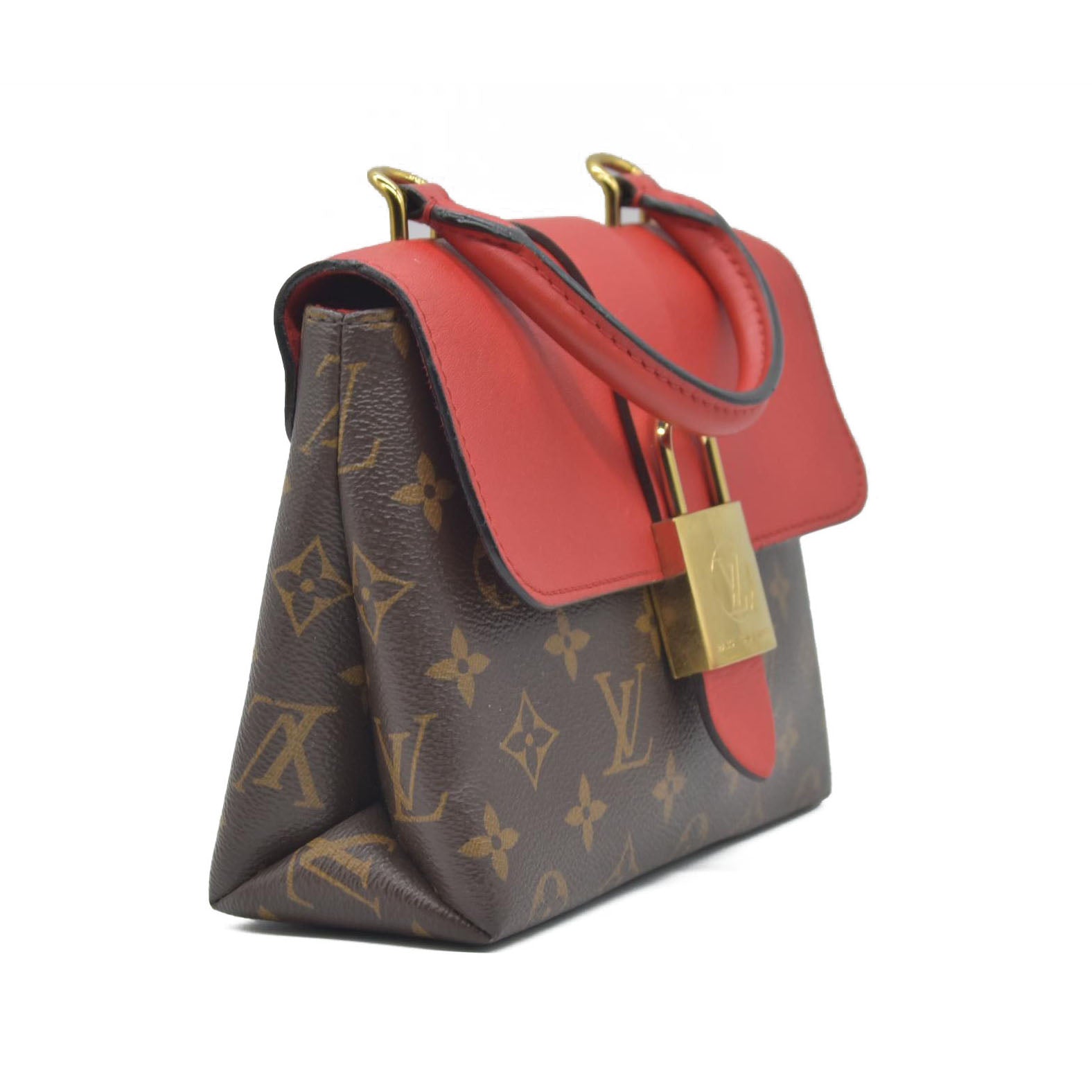 $2270 2019 Louis Vuitton Monogram Locky BB Coquelicot AA4199