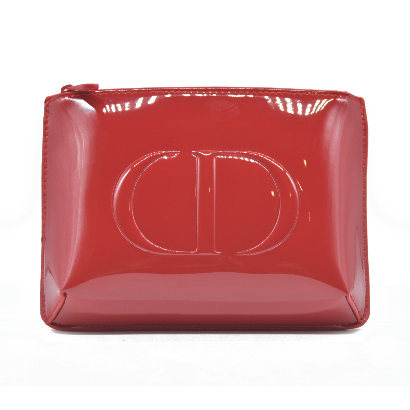 Dior Beauty GWP Red Patent Trousse Pouch – Embossed CD Logo Consignment