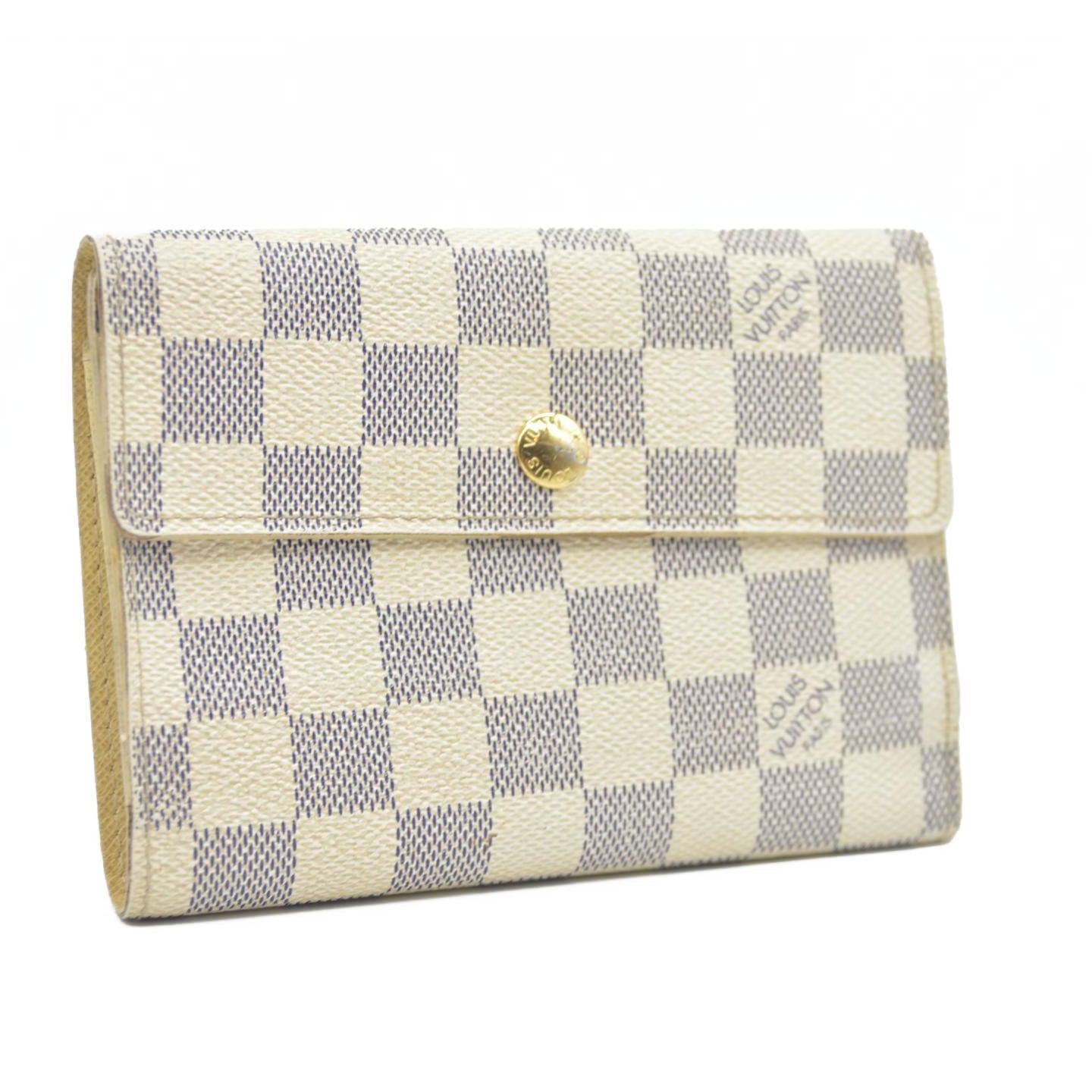 $610 Louis Vuitton Damier Azur Alexandra Trifold Wallet CA3008