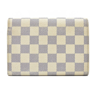 $610 Louis Vuitton Damier Azur Alexandra Trifold Wallet CA3008