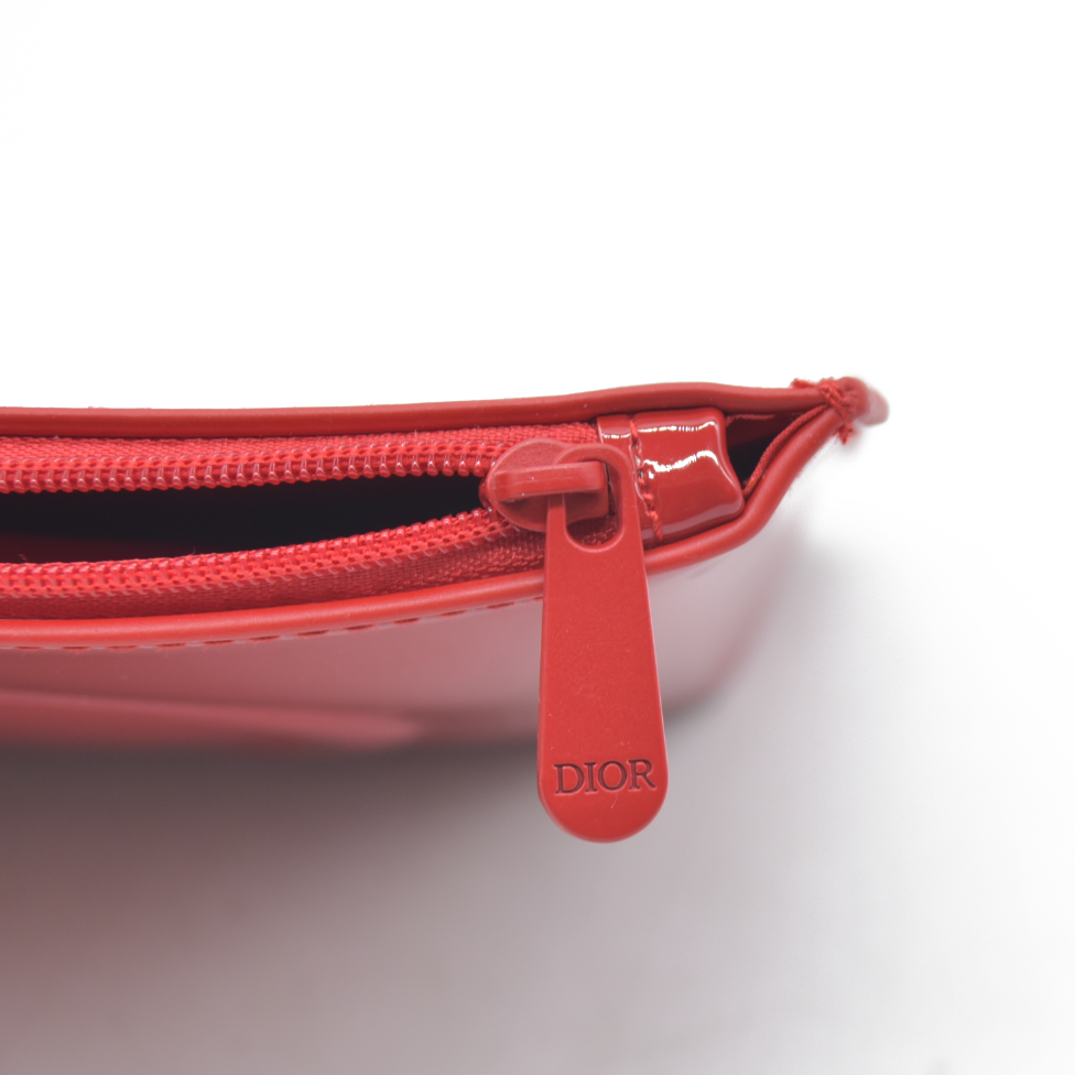 Dior Beauty GWP Red Patent Trousse Pouch – Embossed CD Logo Consignment