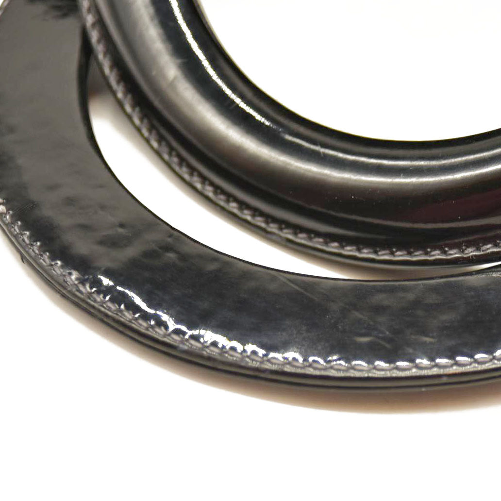 Christian Dior  Crinkled Patent Cannage Large Lady Dior Black