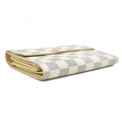 $610 Louis Vuitton Damier Azur Alexandra Trifold Wallet CA3008