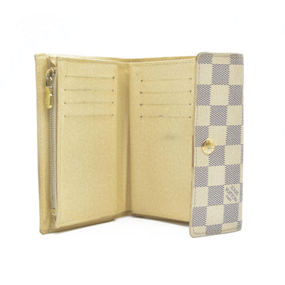 $610 Louis Vuitton Damier Azur Alexandra Trifold Wallet CA3008