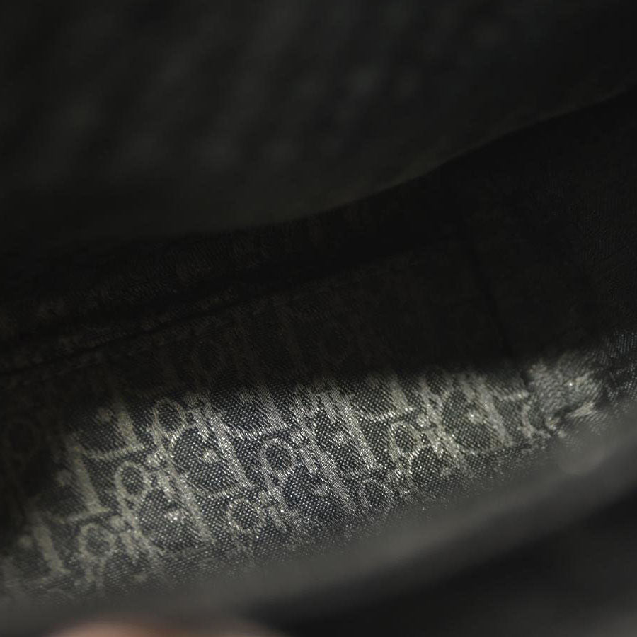 Christian Dior  Crinkled Patent Cannage Large Lady Dior Black