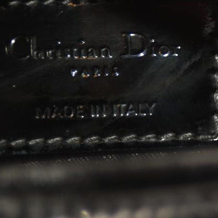 Christian Dior  Crinkled Patent Cannage Large Lady Dior Black