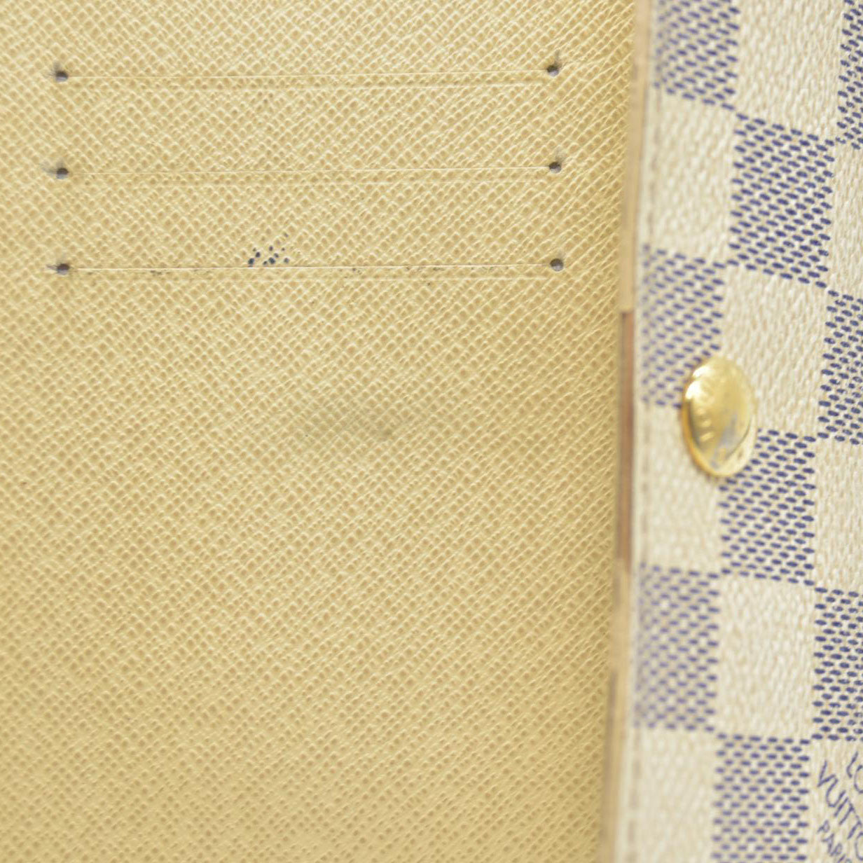 $610 Louis Vuitton Damier Azur Alexandra Trifold Wallet CA3008