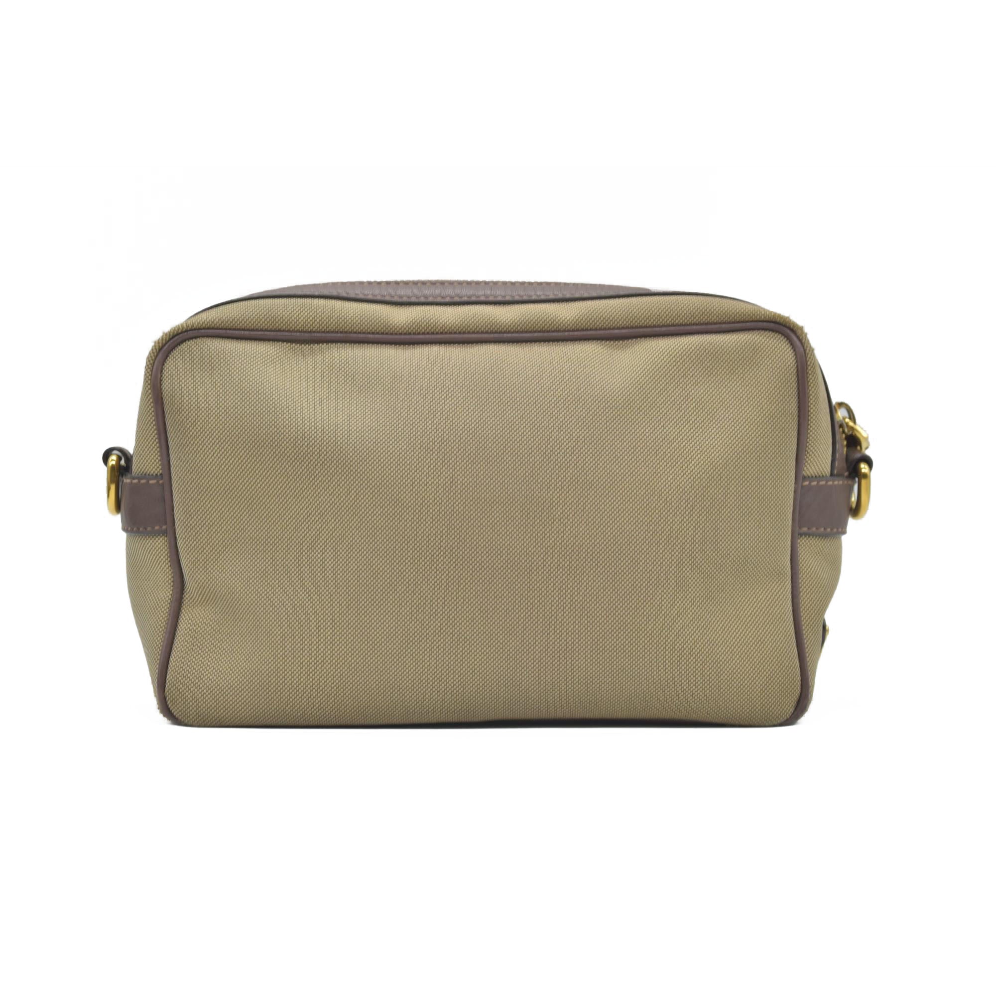 $1650 Prada Jacquard Logo Camera Bag Corda Bruciato