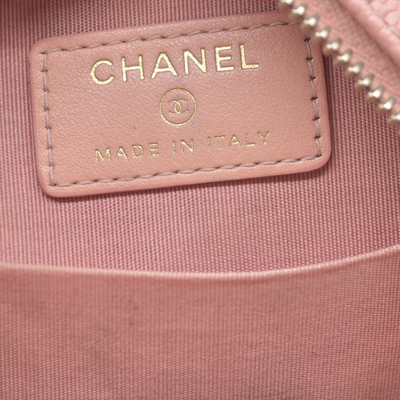 $2150 Chanel Caviar Quilted Round Filigree Crossbody Pink 2019