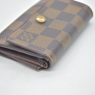 2005 Louis Vuitton Damier Ebene Porte-Monnaie Plat Coin Purse  MI0065