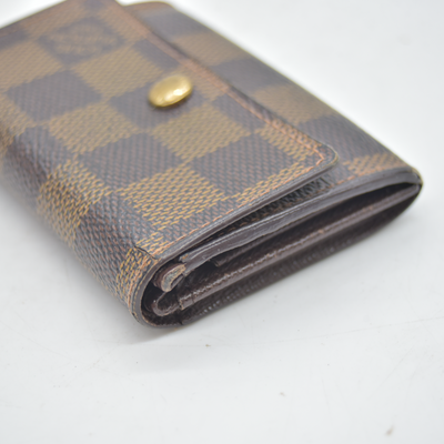 2005 Louis Vuitton Damier Ebene Porte-Monnaie Plat Coin Purse  MI0065
